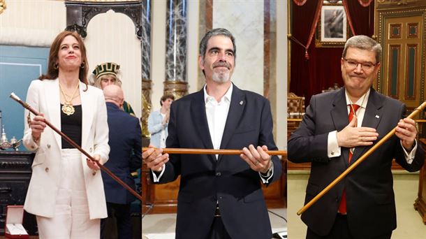 Maider Etxebarria, Eneko Goia y Juan Mari Aburto. Foto: EFE | EITB Media