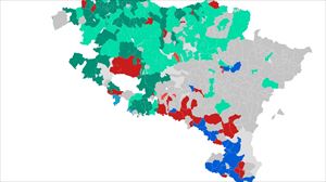 Hego Euskal Herriko alkatetzen mapa, herriz herri eta alderdiz alderdi