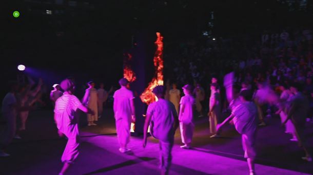 Imagen del espectáculo en la noche de San Juan