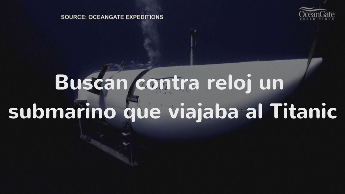 Submarino de OceanGate Expeditions. Imagen obtenida de un vídeo de Agencias.