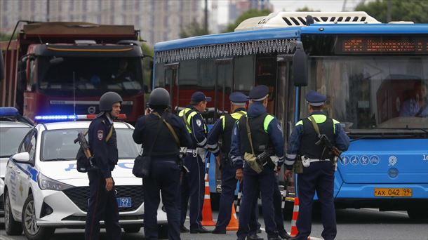 Polizia Moskuko kaleetan. Argazkia: EFE