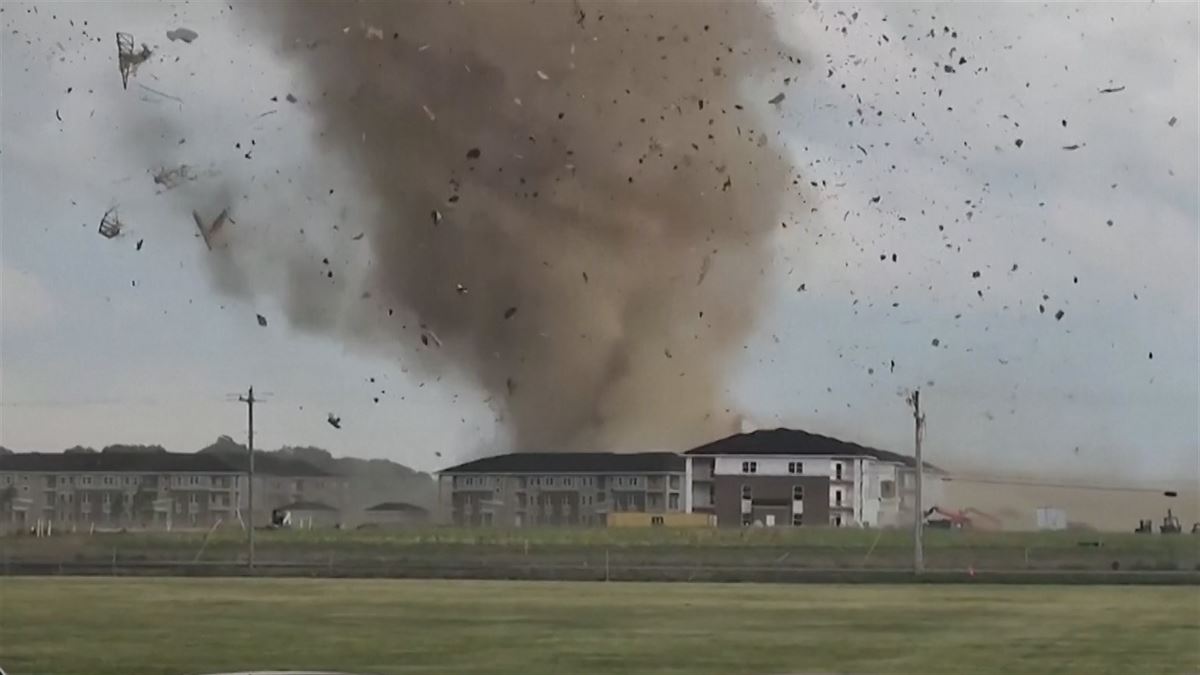 Tornado en Greenwood. Imagen obtenida de un vídeo de EITB Media.