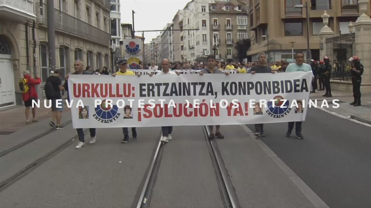 Vitoria, esta mañana. Imagen obtenida de un vídeo de EITB Media.