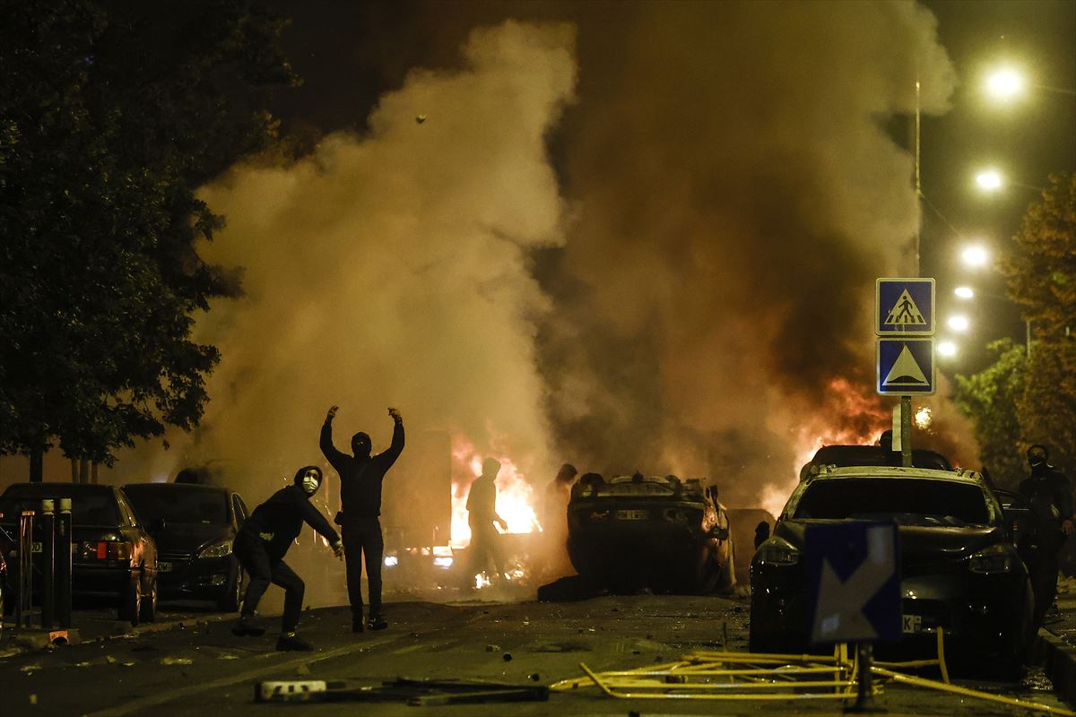Imagen de archivo de las protestas y disturbios en Nanterre.