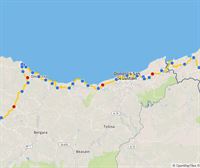 Frantziako Tourraren 3. etaparen mapa: Zornotza-Baiona (193,5 kilometro)