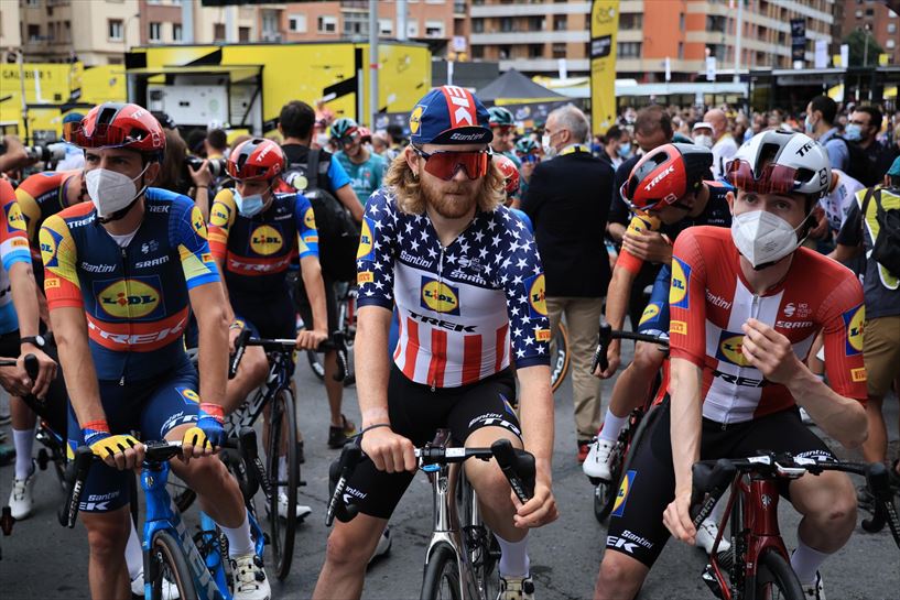 Quinn Simmons 1. etapan. Argazkia: EFE