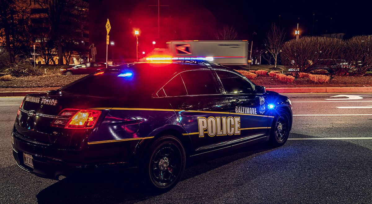 Un vehículo de la Policía de Baltimore. Foto: @BaltimorePolice