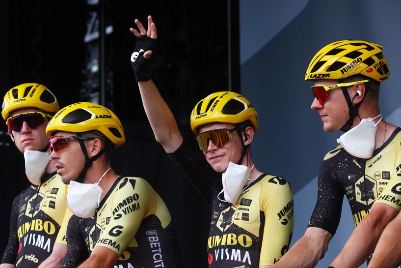 Jonas Vingegaard 2. etapan. Argazkia: EFE