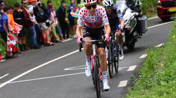 Neilson Powless, en imagen de archivo, en el Tour de Francia de 2023. Foto: EFE. 