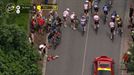 Caída en la 2ª etapa del Tour de Francia: O'Connor, De Buyst, Van Gils y Dinham, al suelo