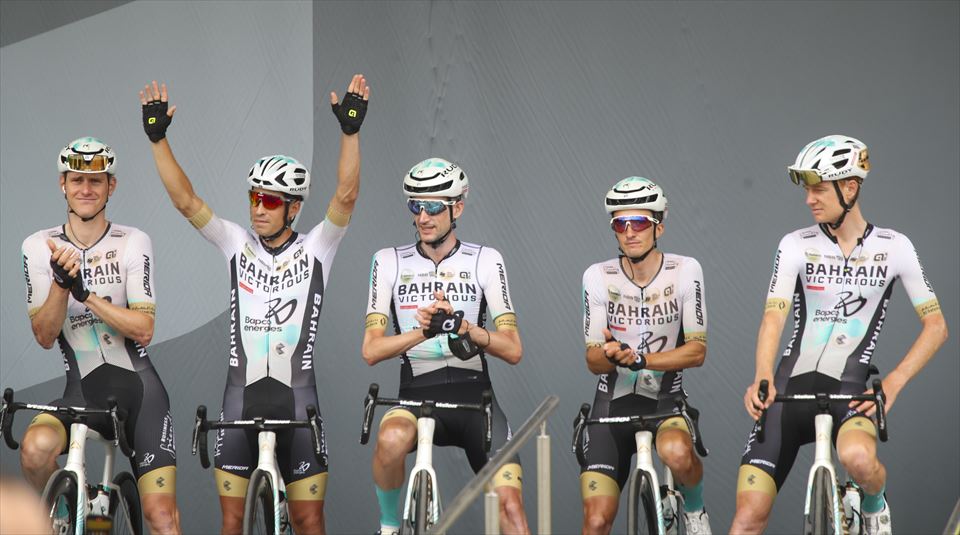 Bahrain Victorious taldea. Argazkia: EFE