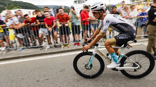 Pello Bilbao, en el Tour de Francia de 2023. Foto: EFE.