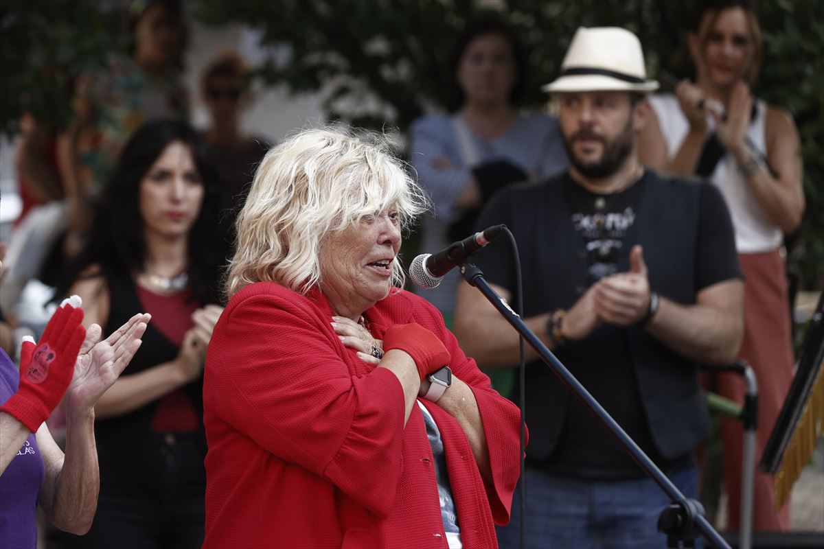 La madre de Nagore Laffage, Asun Casasola, emcionada. Foto: EFE