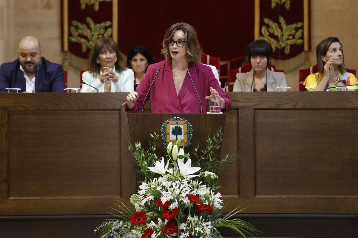 Elixabete Etxanobe, candidata del PNV a diputada general de Bizkaia.