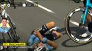La caída que ha provocado la retirada de Cavendish del Tour