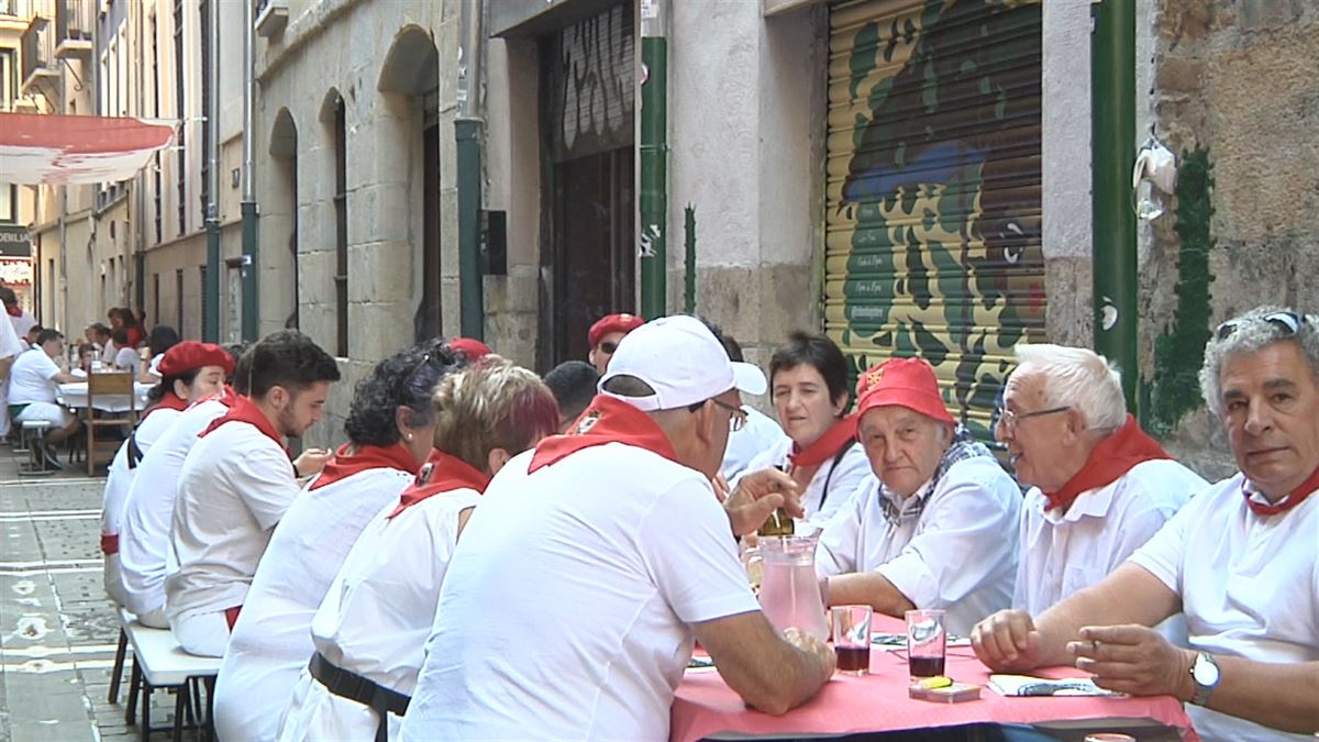 Hamaiketakoa sanferminetan. EITB Mediaren bideo batetik ateratako irudia.