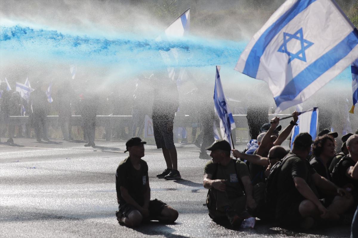 Protestak Israelen. Argazkia: EFE.