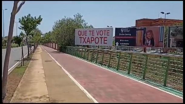 ''Que te vote Txapote'' leloa. Irudia: EITB