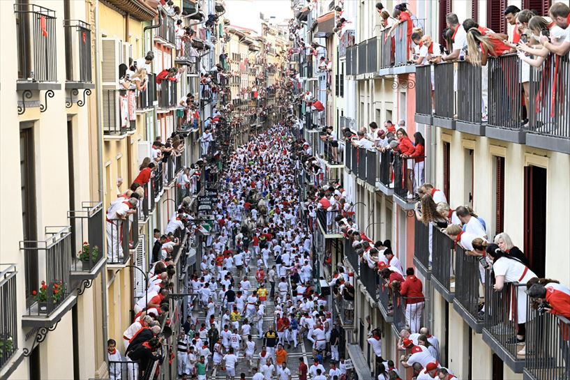 Encierro del 12 de julio de 2023. Foto: EFE