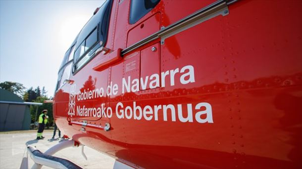 Nafarroako Gobernuaren helikopteroa. Irudia: 112 SOS Nafarroa