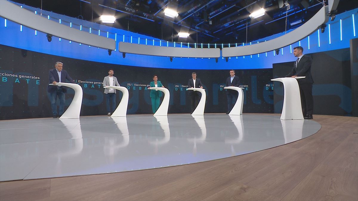 El debate electoral celebrado el 17 de julio en ETB2. Imagen de archivo.