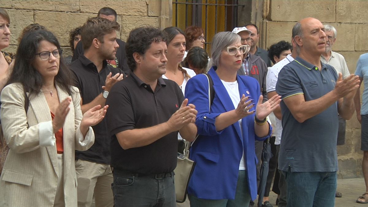 Zarautz, este mediodía. Imagen obtenida de un vídeo de EITB Media.