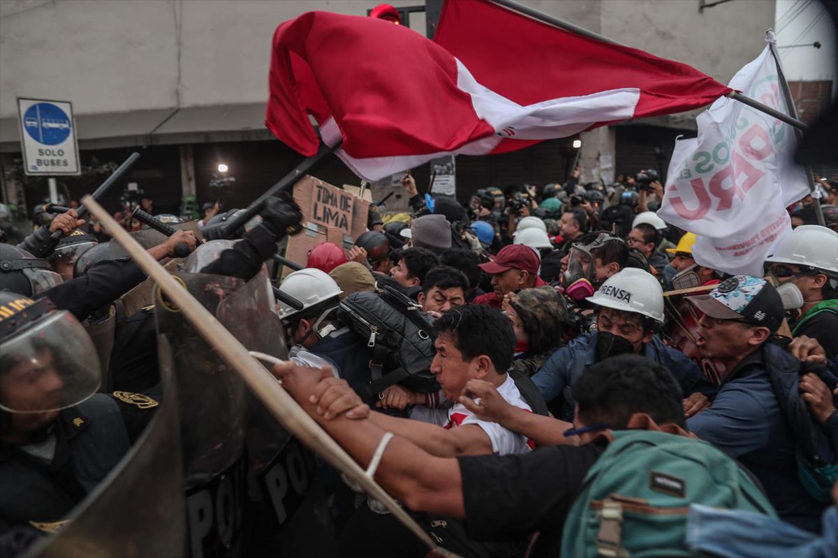 Incidentes en Perú. Foto: EFE.