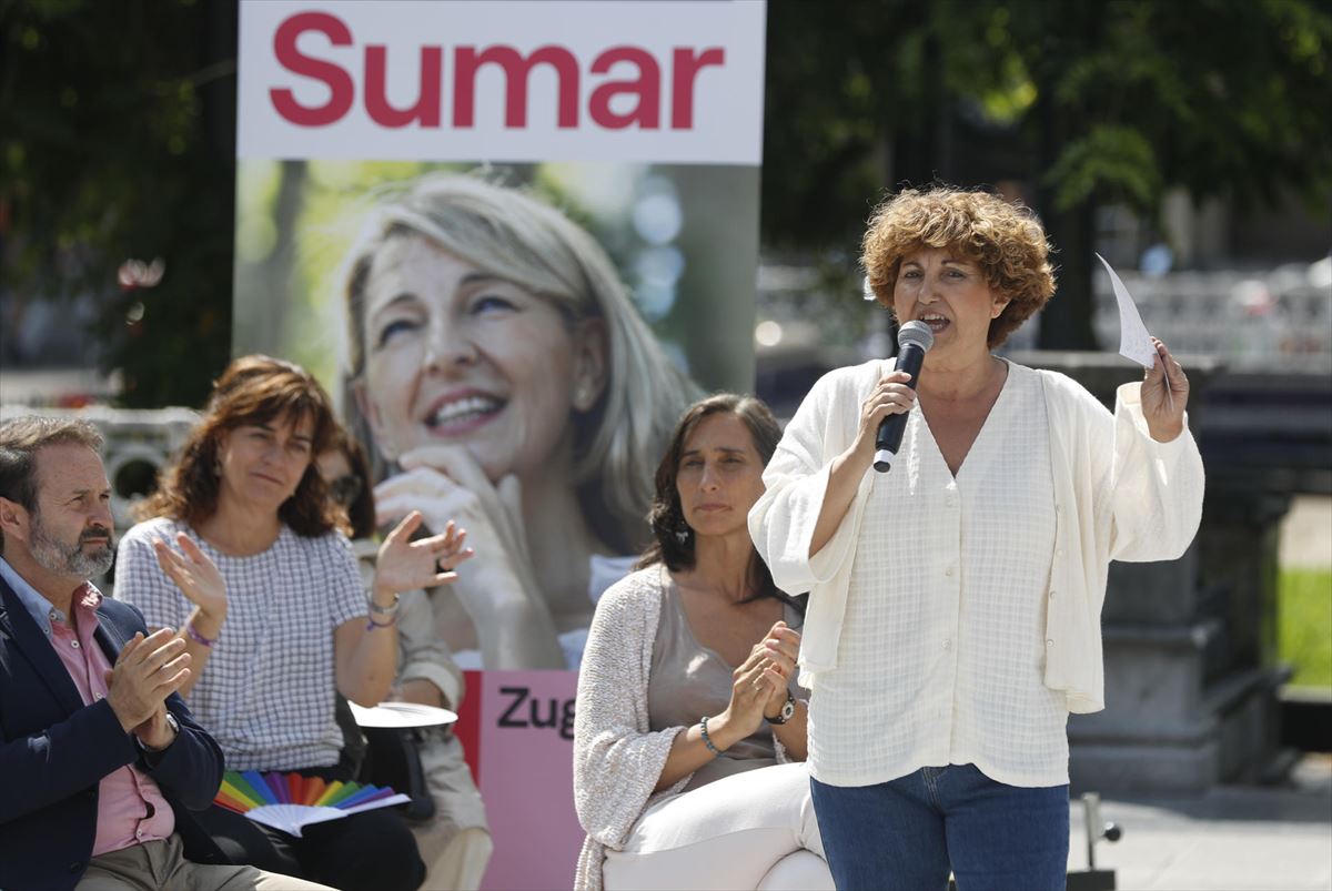 Pilar Garrido Podemos-Euskadiko idazkari nagusia eta Kongresurako Gipuzkoako hautagaia