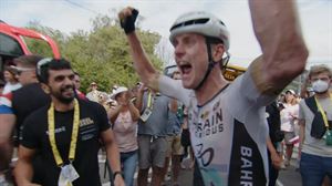 La emoción de Matej Mohoric al conocer que era el ganador de la 19ª etapa del Tour de Francia