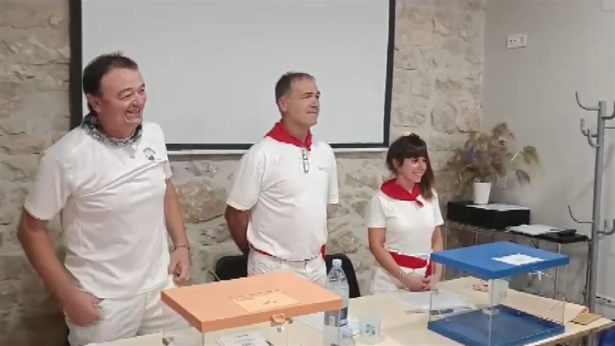 Pueyo, esta mañana. Imagen obtenida de un vídeo de EITB Media.