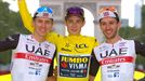 Vingegaard, Pogacar y Adam Yates, en el podio del Tour de Francia 2023