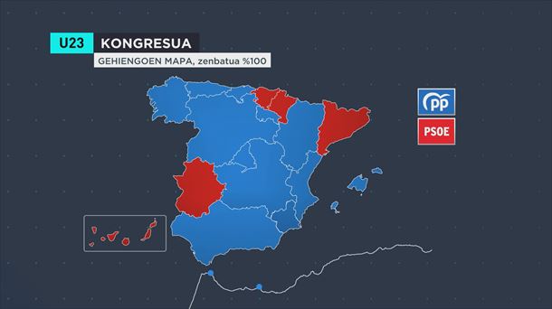 U23ak margotu duen mapa politikoa.