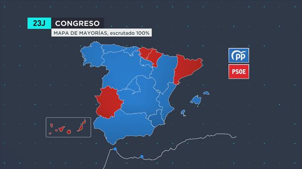 Así queda el mapa político tras el 23J.