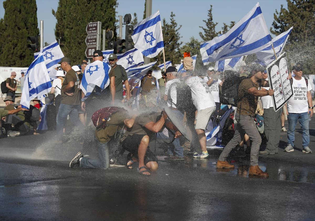 Una protesta proisraelí en Miami (EE. UU.). 