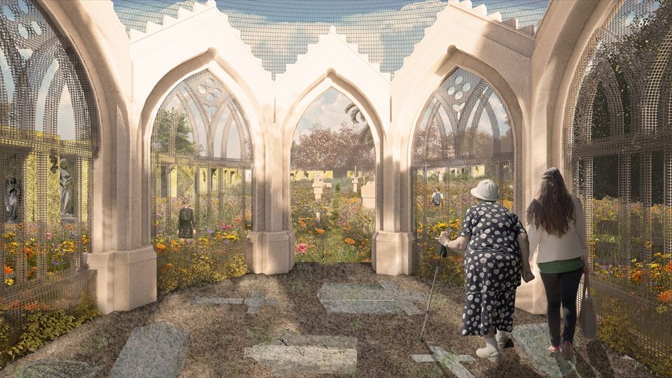 "El Jardín de las Memorias", ganadora del concurso de proyectos para el antiguo cementerio de Begoña, en Bilbao.