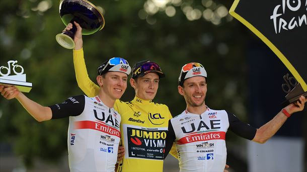 Jonas Vingegaard, iaz, Frantziako Tourreko podiumean