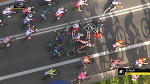 La caída producida a 7 kilómetros de la meta en la última etapa del Tour de Polonia