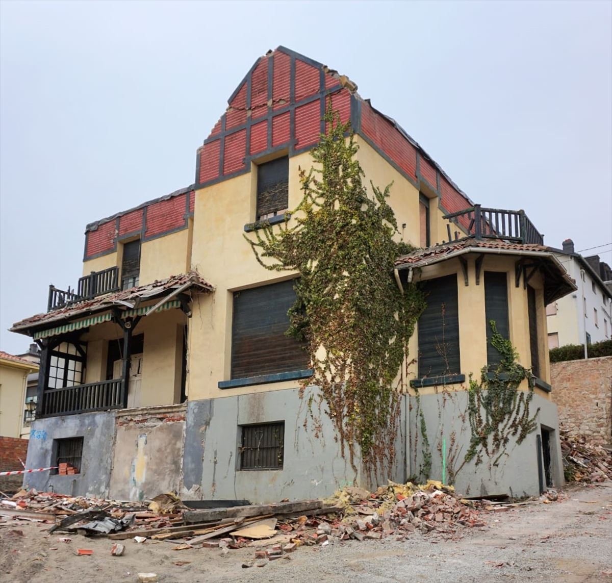 Obras en Villa María del Carmen, Ategorrieta, San Sebastián. Foto: Áncora 