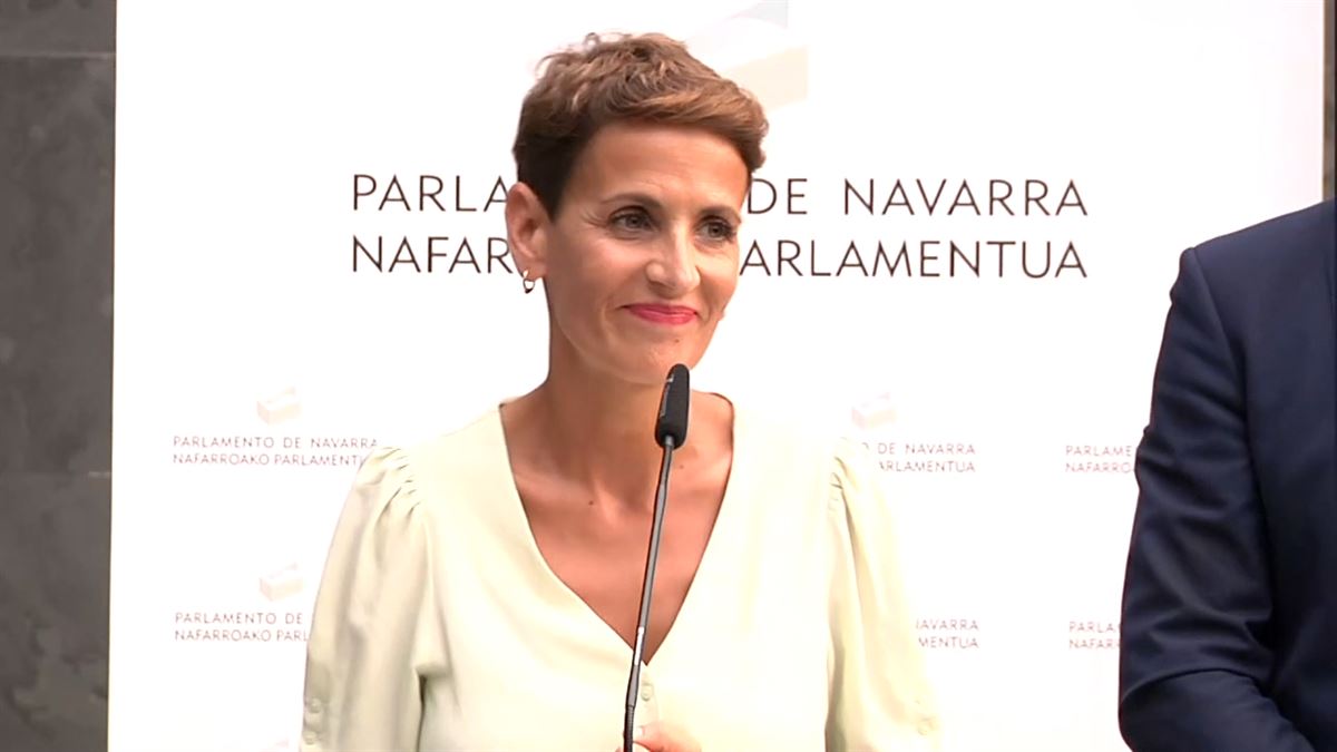 Maria Chivite, Nafarroako Parlamentuan. Argazkia: EITB MEDIA