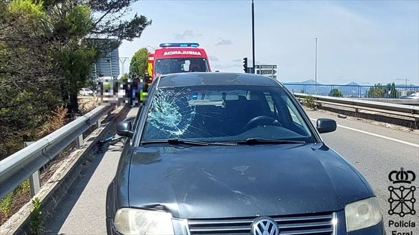 Imagen tomada por la Policía Foral en el lugar del suceso.