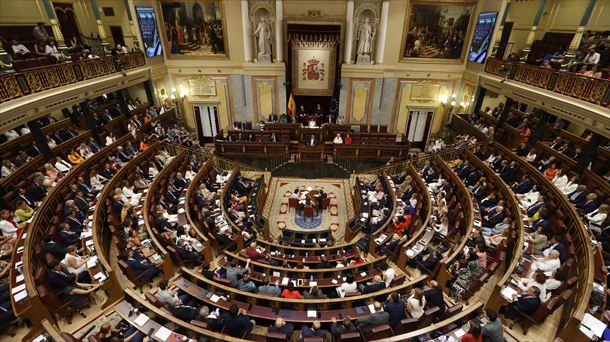 El hemiciclo del Congreso, este jueves, durante la sesión constitutiva de las Cortes. Foto: EFE