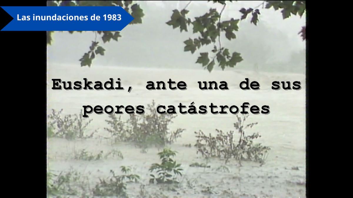 Bilbao tras las inundaciones. Captura de imagen de un documental de ETB2.
