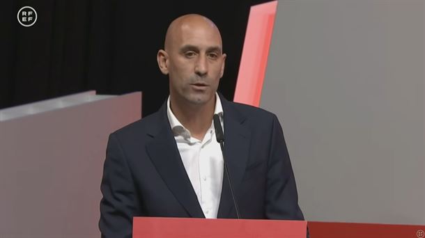 Luis Rubiales. Imagen obtenida de un vídeo de Agencias.