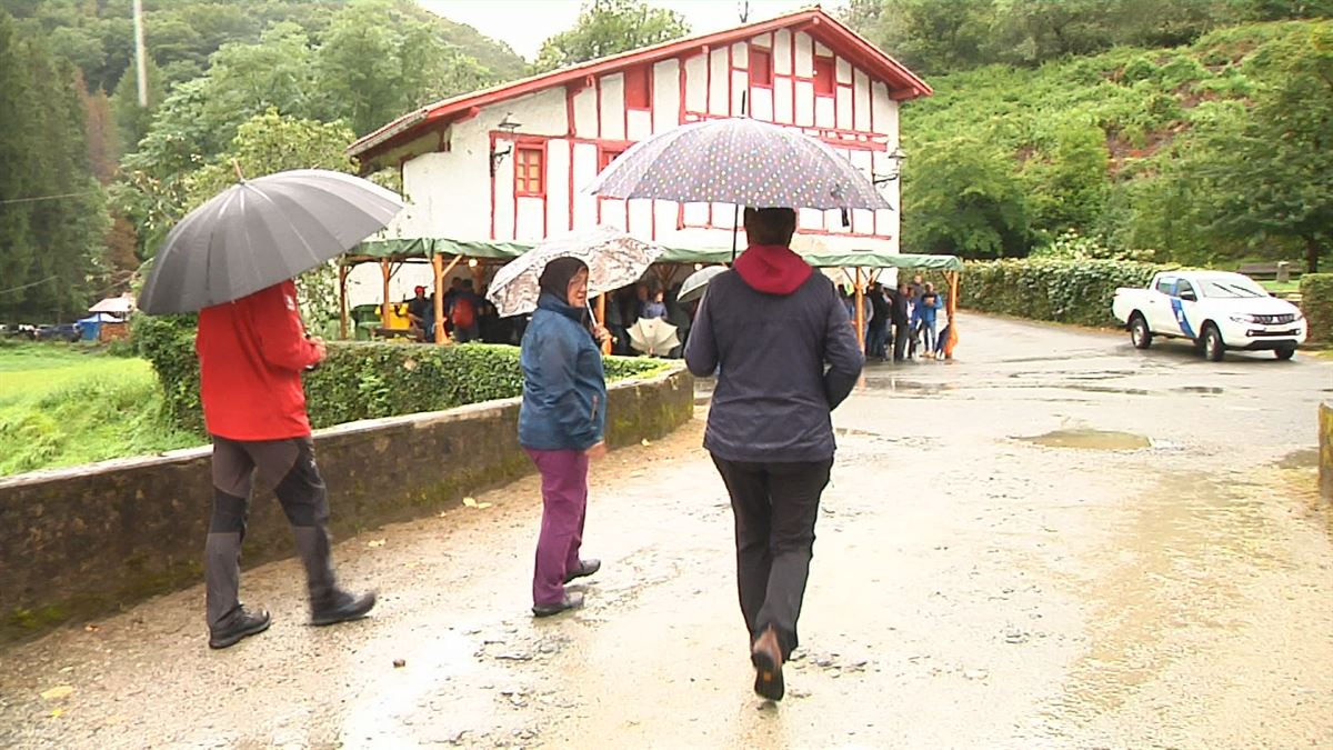 Artikutza, esta mañana. Imagen obtenida de un vídeo de EITB Media.