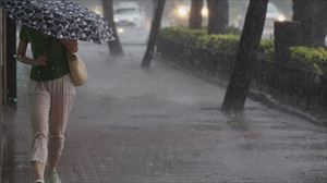 Tromba de lluvia. Foto: EFE