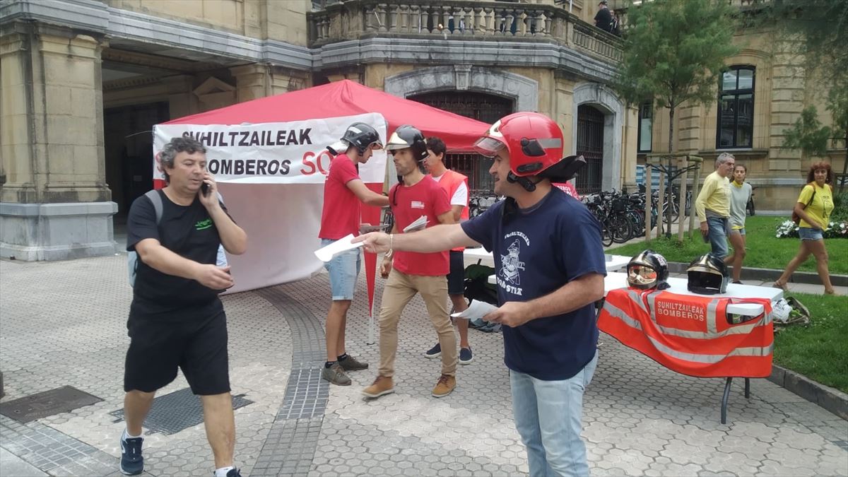 Bomberos de Donostia, hoy. Foto: Aurkene Iturrioz, EITB Media. 