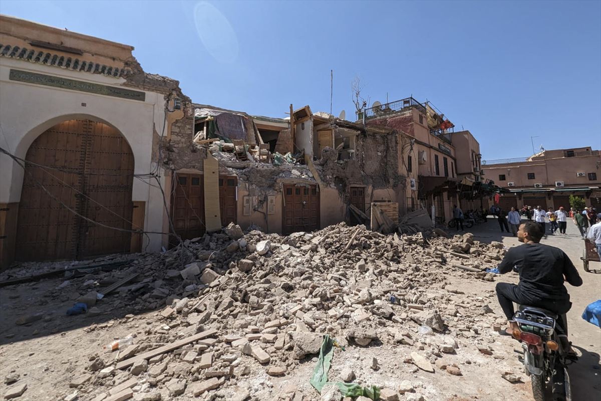Una ciudad marroquí devastada por el terremoto. Foto: EFE
