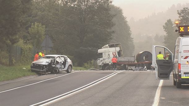 Lugar del accidente. Imagen obtenida de un vídeo de EITB Media.