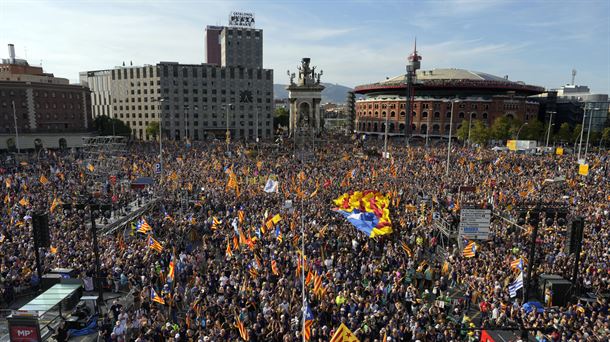 La manifestación de la Diada. Foto: EFE