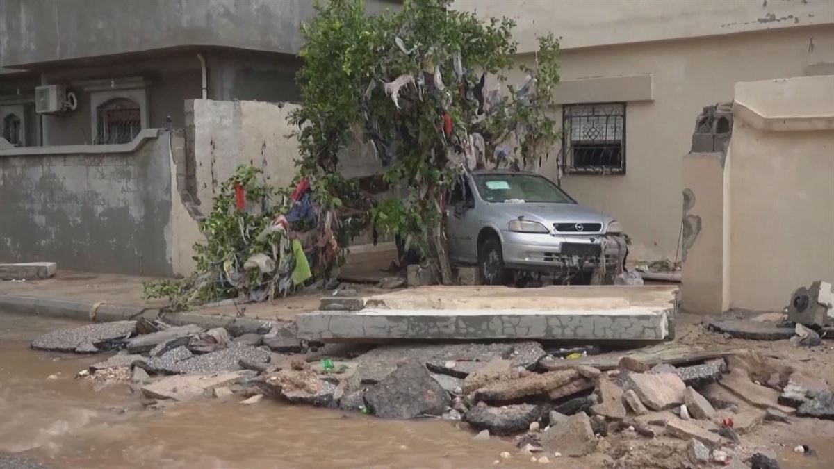 Inundaciones en Libia. Imagen obtenida de un vídeo de Agencia.